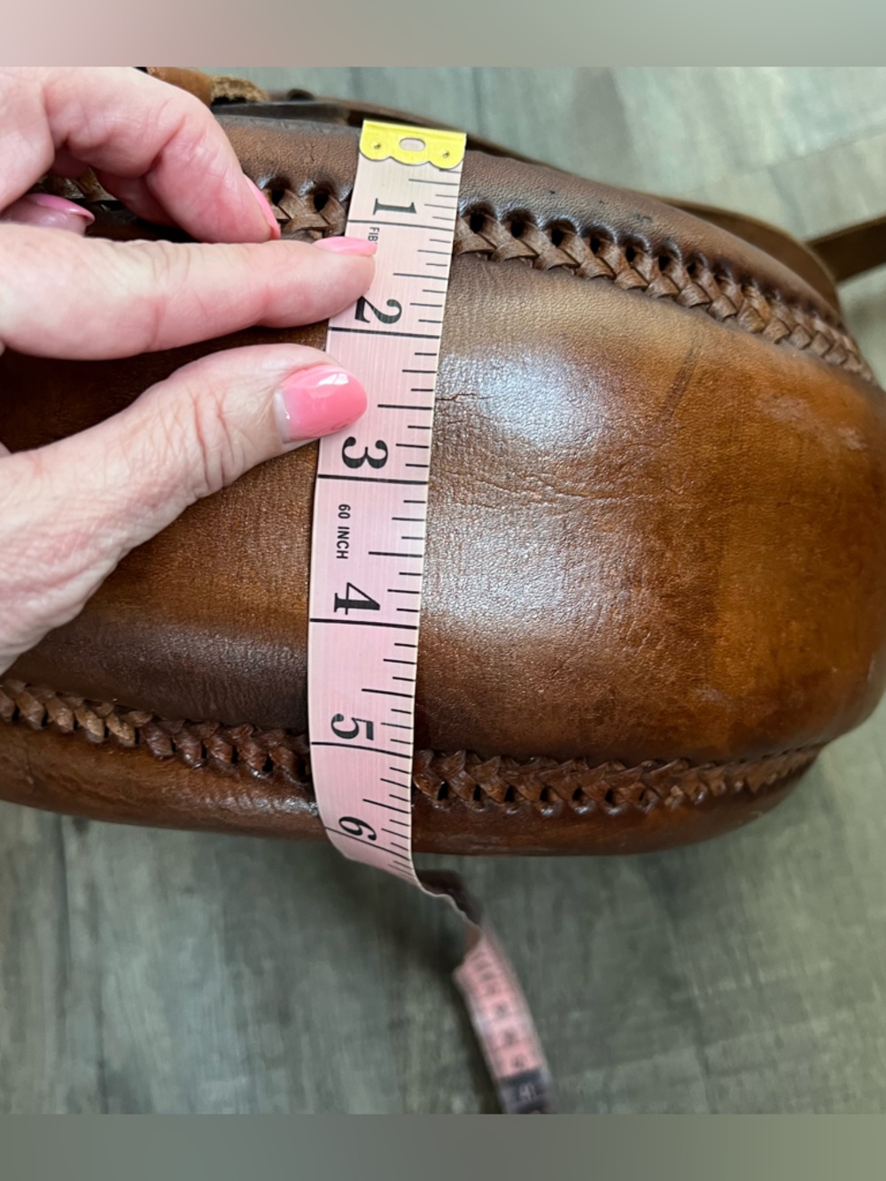 Handmade Brown Tooled Leather Crossbody Saddle Bag Made in Mexico NEW - Picture 14 of 14